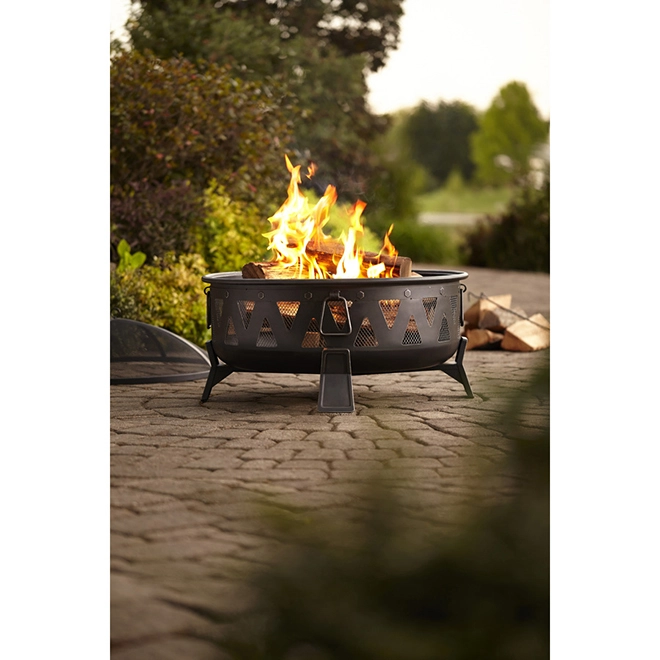 Style Selections Fire Pit - Antique Steel - Wood Burning - 21 21/32-in H x 30-in W x 30-in D 5 Style Selections Fire Pit - Antique Steel - Wood Burning - 21 21/32-in H x 30-in W x 30-in D - Image 3