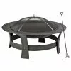 Outdoor Wood Fireplace - 19" x 35" - Steel - Black -STYLE SELECTIONS Online Shop 11875022 L