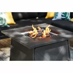 Bali Outdoor Fire Pit - Black - Steel - 50,000-BTU - 24 51/64-in H x 28-in W x 28-in D -STYLE SELECTIONS Online Shop 11875029d L