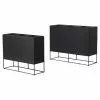 Planter Pots Style Selections - Shanghai - Black - 2 piece