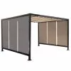 Steel Pergola with Canvas - 10' x 12' x 7' - Grey and Black -STYLE SELECTIONS Online Shop 20235112 L