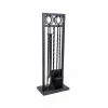 Style Selections Fireplace Tool Set - Steel - Black - 4 Pieces