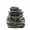 Style Selections Rock Wall Garden Fountain with LED Lighting - 29.13-in - Cement - Brown -STYLE SELECTIONS Online Shop 30736643 L