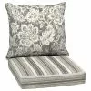 Style Selections Reversible Deep-Seating Chair Cushion Set - 46-in x 24-in - Floral/Striped Pattern - 2-Piece -STYLE SELECTIONS Online Shop 32017394 L