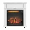 Style Selections Rolling Electric Fireplace - Infrared - 25.6-in - White Oak -STYLE SELECTIONS Online Shop 32255009 L
