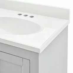 Style Selections Lowry Bathroom Vanity with Mirror - Light Grey - 25-in W x 19-in D x 37-in H 8 Style Selections Lowry Bathroom Vanity with Mirror - Light Grey - 25-in W x 19-in D x 37-in H -STYLE SELECTIONS Online Shop 32255010c L