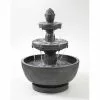 Style Selections Infinity 21.85-in H Resin 3-Tier Outdoor Fountain with Bowl - Grey -STYLE SELECTIONS Online Shop 33905500 L