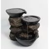 Infinity 3-Tier Outdoor Fountain - 17.13-in - Resin - Brown -STYLE SELECTIONS Online Shop 33905501 L
