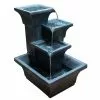 Infinity 4-Tier Outdoor Fountain - 32.68-in - Resin - Black -STYLE SELECTIONS Online Shop 33905502 L