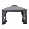 Allen + Roth 10-ft x 12-ft Black and Grey Gazebo with Dome-Shaped Roof 1 Allen + Roth 10-ft x 12-ft Black and Grey Gazebo with Dome-Shaped Roof -STYLE SELECTIONS Online Shop 38115290 L