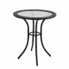 Style Selections Spruce Hills 28 3/16-in Round Patio Brown Bistro Table in Steel and Tempered Glass -STYLE SELECTIONS Online Shop 41355013 L