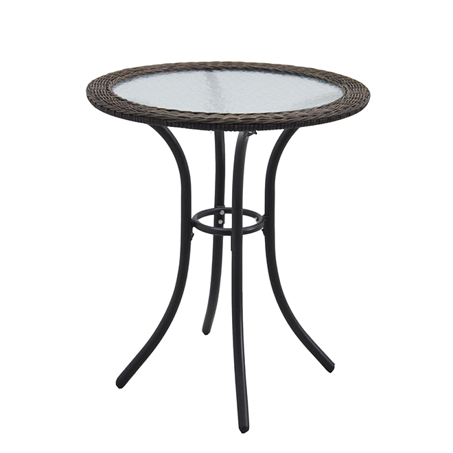 Style Selections Spruce Hills 28 3/16-in Round Patio Brown Bistro Table in Steel and Tempered Glass 3 Style Selections Spruce Hills 28 3/16-in Round Patio Brown Bistro Table in Steel and Tempered Glass