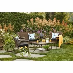 Style Selections Spruce Hills Brown 20-in x 20-in Patio Side Table -STYLE SELECTIONS Online Shop 41355015c L