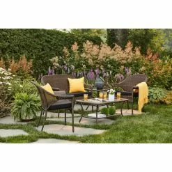 Style Selections Spruce Hills Brown 20-in x 20-in Patio Side Table -STYLE SELECTIONS Online Shop 41355015d L