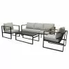 Style Selections 4-Pieces Dufferin Grey Steel Patio Conversation Set -STYLE SELECTIONS Online Shop 41355048 L