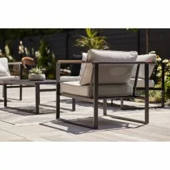 Style Selections 4-Pieces Dufferin Grey Steel Patio Conversation Set -STYLE SELECTIONS Online Shop 41355048c L