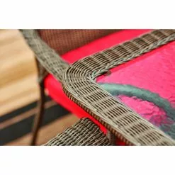 Style Selections Spruce Hills Rectangular Patio Dining Table - 63-in x 38-in - Steel, Wicker and Glass -STYLE SELECTIONS Online Shop 41535308c L