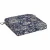 Style Selections Patio Chair Cushion - 18-in x 19-in x 2.5-in - Polyester - Blue and Grey Flower Pattern -STYLE SELECTIONS Online Shop 41537487 L