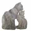 Garden Statue - Cats - 13.7" x 7.4" - Resin - Grey -STYLE SELECTIONS Online Shop 43225009 L
