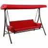 Style Selections Futon Swing - 3-Person - 8-ft - Steel/Polyester - Red/Brown -STYLE SELECTIONS Online Shop 44315009 L