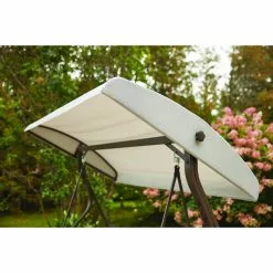 Style Selections - Swing with Canopy - Wicker and Metal - Brown and Grey -STYLE SELECTIONS Online Shop 44315013c L