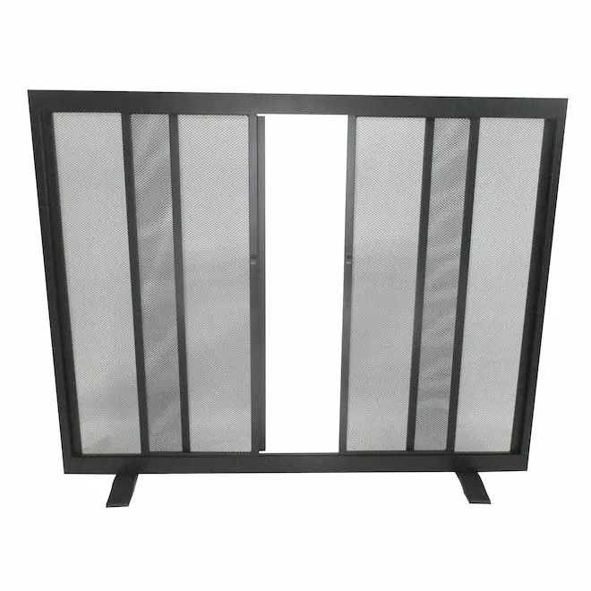 Style Selections 38.9-in Black Powder Coated Steel Flat Twin Fireplace Screen 3 Style Selections 38.9-in Black Powder Coated Steel Flat Twin Fireplace Screen