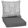 Style Selections 2-Piece Tybalt Damask Grey Deep Seat Patio Chair Cushion -STYLE SELECTIONS Online Shop 47235046 L