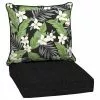 Style Selections 2-Piece Oliani Tropical Black Floral Deep Seat Patio Chair Cushion -STYLE SELECTIONS Online Shop 47235050 L