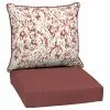 Style Selections 2-Piece Poet's Garden Red Geometric Deep Seat Patio Chair Cushion -STYLE SELECTIONS Online Shop 47235051 L
