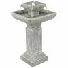 Style Selections 2-Tier Illuminated Fountain - 25.7-in - Resin - Grey -STYLE SELECTIONS Online Shop 47635010 L
