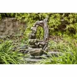 Style Selections 24-in Grey Resin Lighted Log Fountain -STYLE SELECTIONS Online Shop 47635014b L