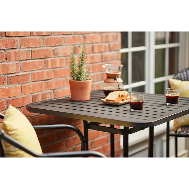 Style Selections Square Outdoor Table - Steel - 33-in x 33-in x 39-in - Matte Black 5 Style Selections Square Outdoor Table - Steel - 33-in x 33-in x 39-in - Matte Black - Image 3