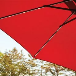 Style Selections Vinehaven Market Umbrella with LED Lighting - Aluminum and Olefin - Tiltable - Red 7 Style Selections Vinehaven Market Umbrella with LED Lighting - Aluminum and Olefin - Tiltable - Red -STYLE SELECTIONS Online Shop 48655007c L