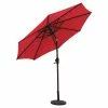 Style Selections Tiltable Umbrella - Aluminum and Red Olefin - 9-ft -STYLE SELECTIONS Online Shop 48655012 L