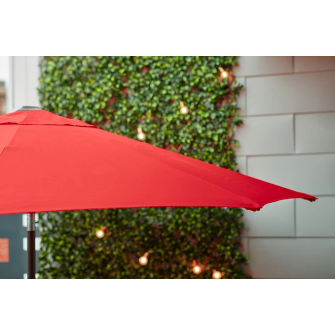 Style Selections Tiltable Umbrella - Aluminum and Red Olefin - 9-ft 4 Style Selections Tiltable Umbrella - Aluminum and Red Olefin - 9-ft - Image 2