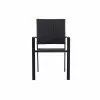 Style Selections Spoga Adam Black Patio Chair - Stackable - 22.5-in x 23.5-in x 34.5-in