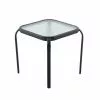 Style Selections Pelham Bay Outdoor Table - Steel and Glass - 16-in x 17-in - Black -STYLE SELECTIONS Online Shop 48655044 L