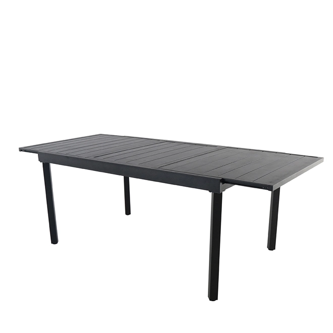Style Selections Pelham Bay Outdoor Expandable Dinner Table in Matte Black Steel 3 Style Selections Pelham Bay Outdoor Expandable Dinner Table in Matte Black Steel