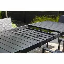 Style Selections Pelham Bay Outdoor Expandable Dinner Table in Matte Black Steel 9 Style Selections Pelham Bay Outdoor Expandable Dinner Table in Matte Black Steel -STYLE SELECTIONS Online Shop 48655048d L