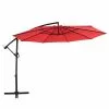 Style Selections Matheson Octagonal Offset Patio Umbrella - Steel and Red Polyester - Tiltable and Rotating -STYLE SELECTIONS Online Shop 48655085 L