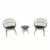 Style Selections Archer Conversation Set - 3 Pieces - Steel and Wicker - Black/ Grey 1 Style Selections Archer Conversation Set - 3 Pieces - Steel and Wicker - Black/ Grey -STYLE SELECTIONS Online Shop 48655109 L