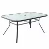 Style Selections Pelham Bay Rectangle Dining Table - Black Steel and Glass - 60-in x 38-in x 28-in -STYLE SELECTIONS Online Shop 48655117 L