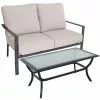 Style Selections Glenn Hill Loveseat and Coffee Table - Steel - Tan 2 Style Selections Glenn Hill Loveseat and Coffee Table - Steel - Tan -STYLE SELECTIONS Online Shop 48655121 L