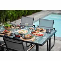 Style Selections Rectangular Exterior Glass 68-inch Dining Table -STYLE SELECTIONS Online Shop 48655130c L