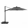 Style Selections Olefin Offset Lighted 11-ft Round Hanging Umbrella with Black Metal Frame -STYLE SELECTIONS Online Shop 48655149 L