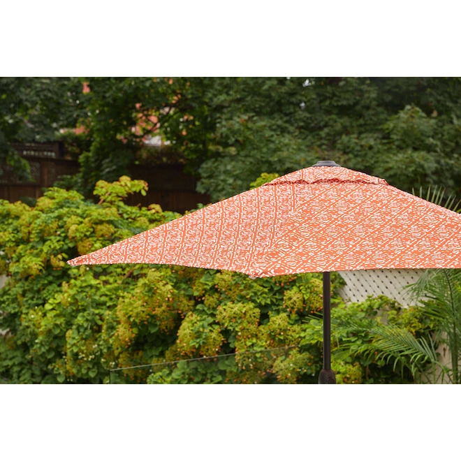 Style Selections 7.5-ft Push-Button Round Patio Umbrella with Black Metal Frame 4 Style Selections 7.5-ft Push-Button Round Patio Umbrella with Black Metal Frame - Image 2