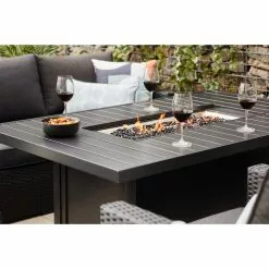 Style Selections 55,000 BTU 64-in Fire Table in Black Aluminum -STYLE SELECTIONS Online Shop 49095004c L