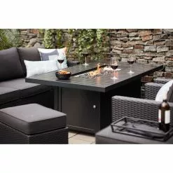 Style Selections 55,000 BTU 64-in Fire Table in Black Aluminum -STYLE SELECTIONS Online Shop 49095004d L