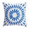 Style Selections Outdoor Throw Pillow - 18-in x 18-in - Polyester - Blue and White