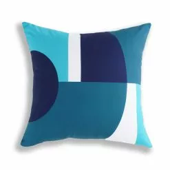Style Selections Blue Geometric Patterns Outdoor Cushion - 16-in x 16-in
